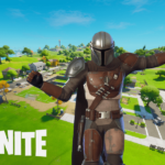 Mandalorian dancing in pleasant park