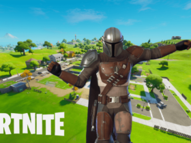 Mandalorian dancing in pleasant park