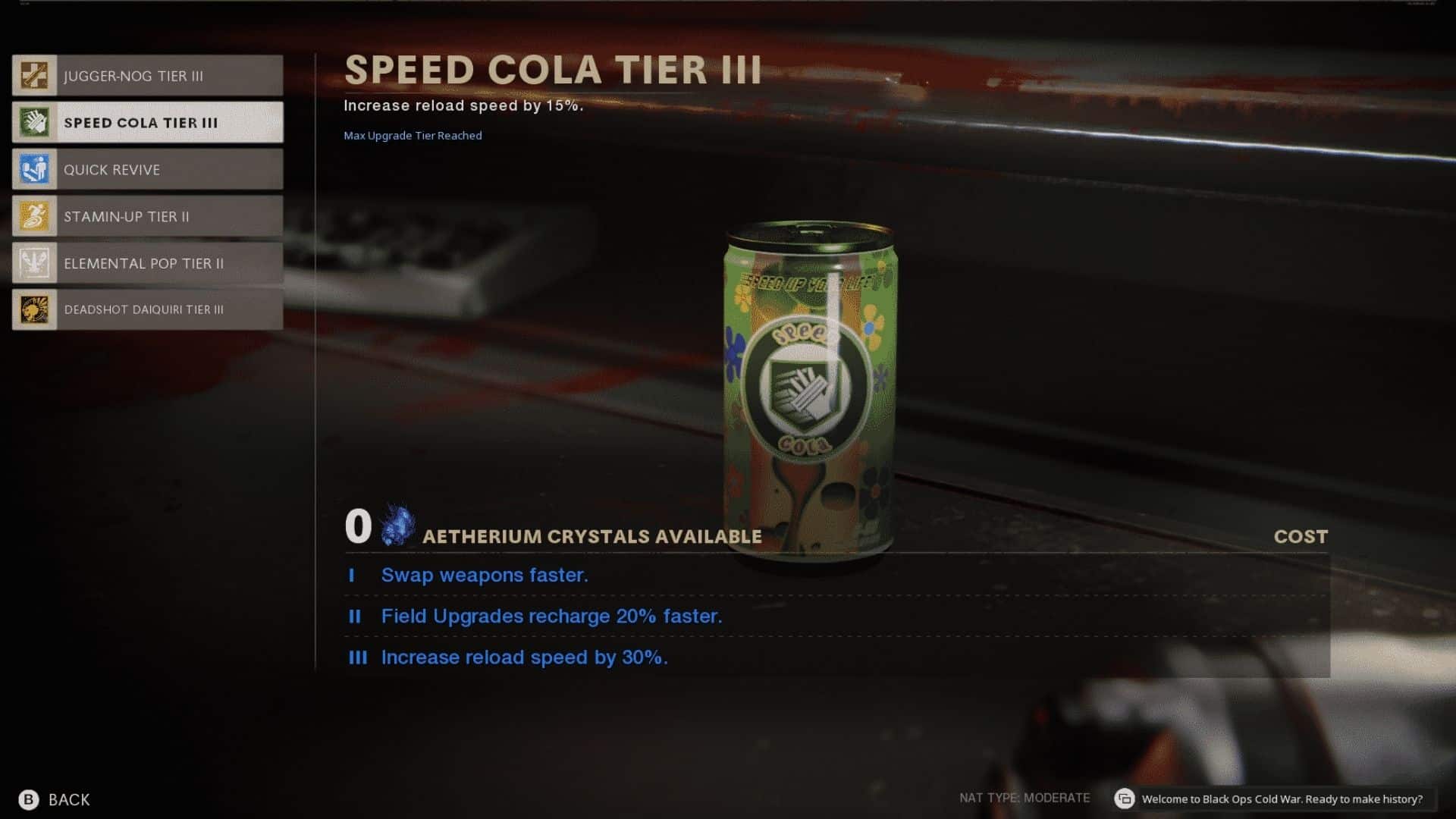 Beneficio de cola rápida en Black Ops Cold War