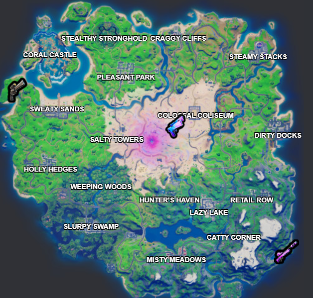 Mapa aleatorio exótico de Fortnite