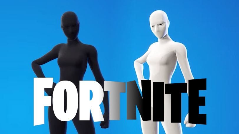 las máscaras de superhéroes en blanco y negro en Fortnite