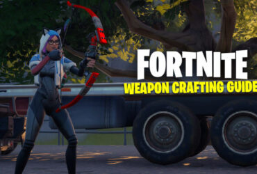 Fortnite player using a bow