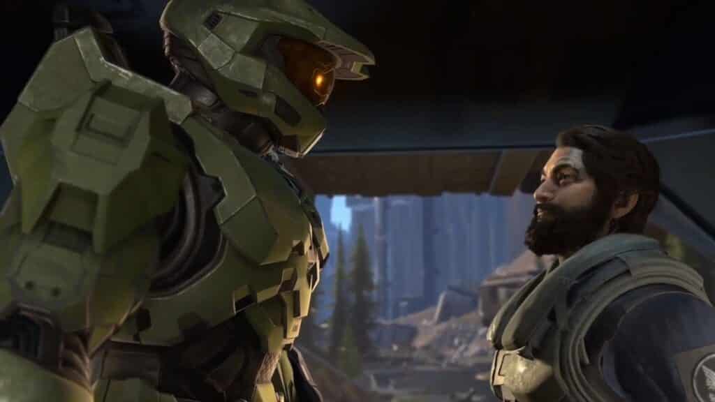 jefe maestro y su amigo piloto en halo infinito