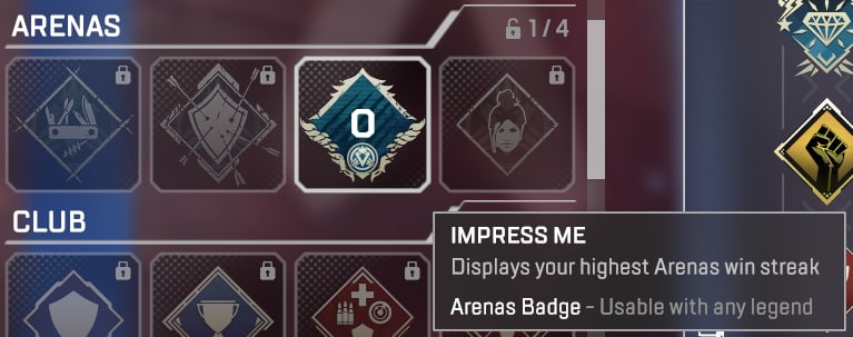 Insignia de racha ganadora en Apex Legends Arenas