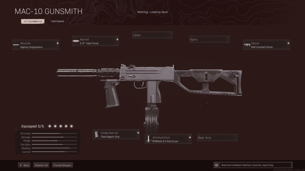 Armero de Warzone MAC-10