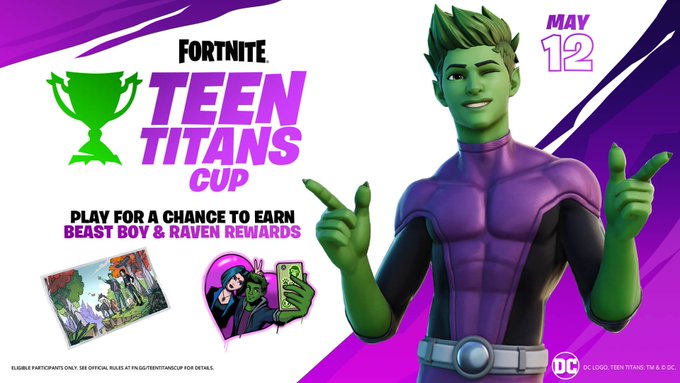 Copa de los Teen Titans de Fortnite Beast Boy Skin