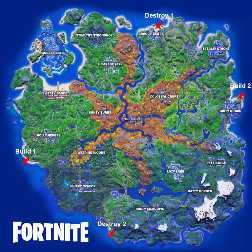 Dónde encontrar castillos de arena en Fortnite