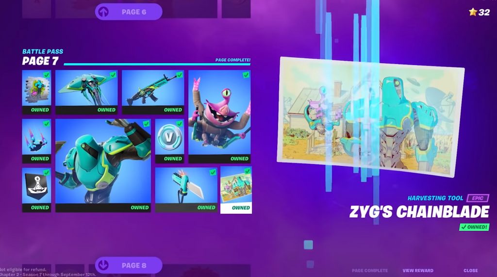 Fortnite Season 7 Battle Pass Página 7