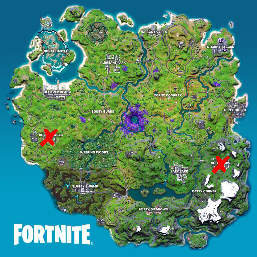 Ubicaciones de arbustos en la temporada 7 de Fortnite