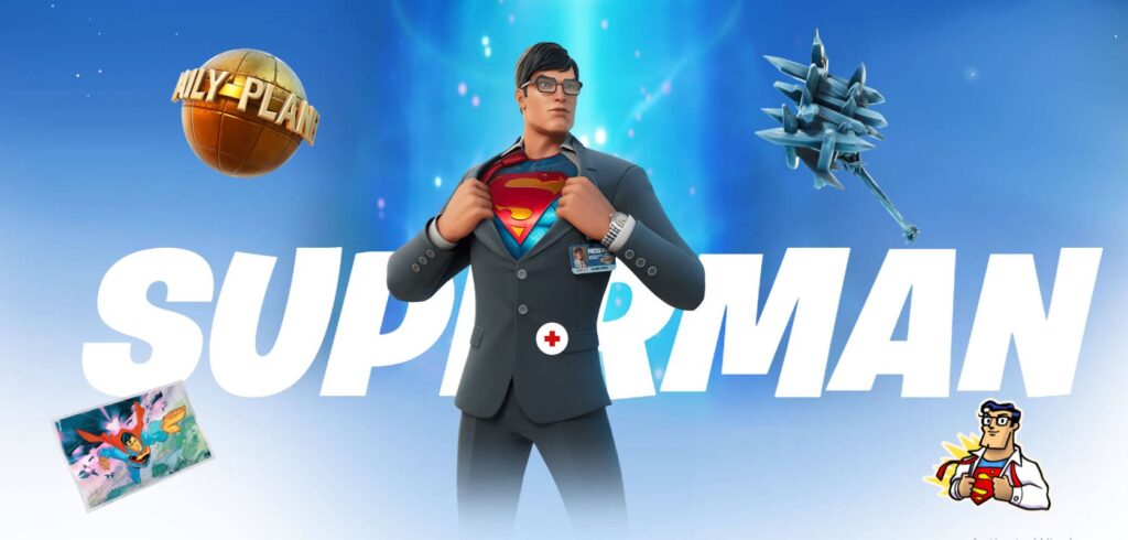 Conjunto de aspectos de Fortnite Superman