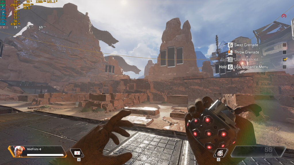 Granada de artillería de Apex Legends