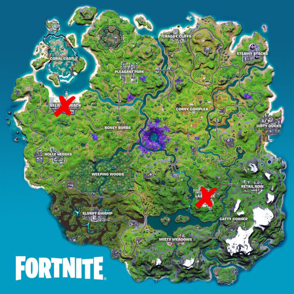 Ubicaciones de Fortnite Ferrari