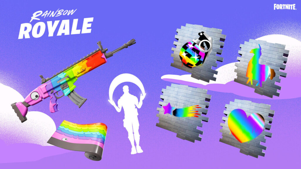 Artículos gratuitos de Fortnite Rainbow Royale