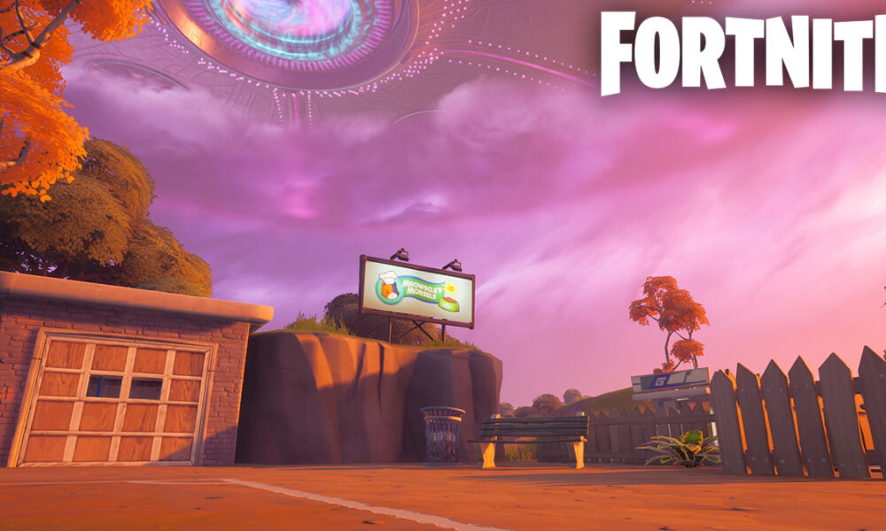 Fortnite billboard under Mothership