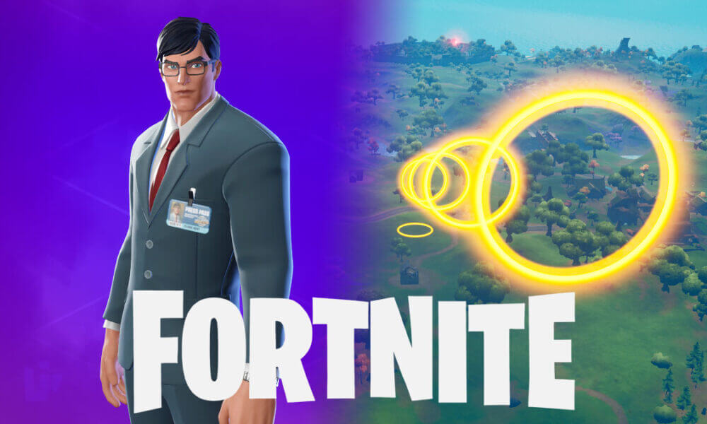 How to glide through rings as clark kent in fortnite