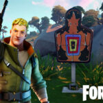 Jonesy and target dummy in Fortnite