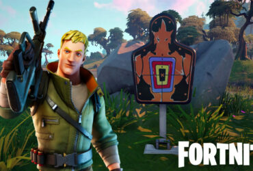 Jonesy and target dummy in Fortnite