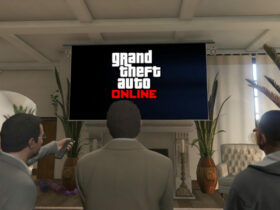 Michael, Franklin and Dave watching TV in GTA 5