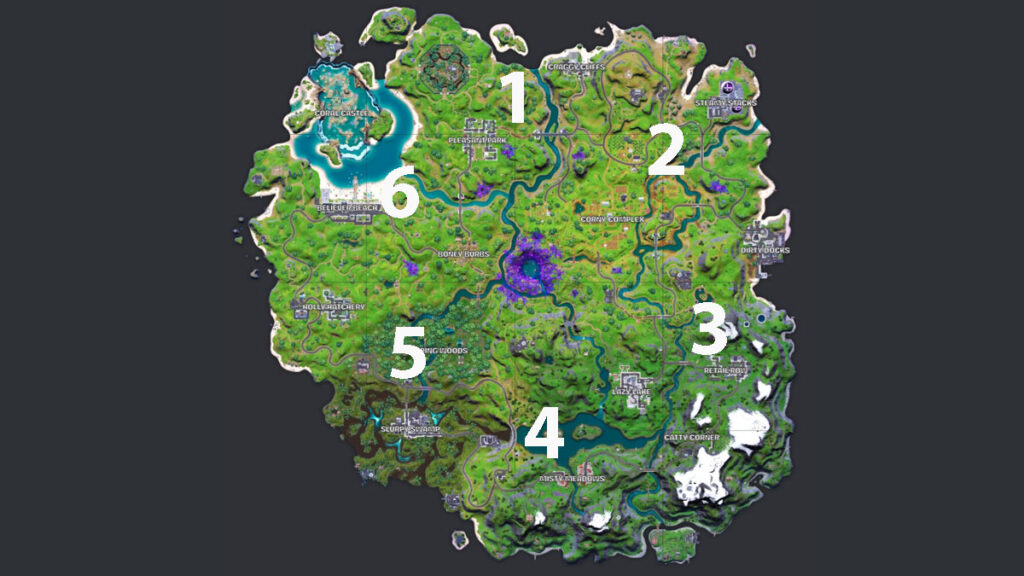 Ubicaciones de Fortnite Season 7 Guardian Tower