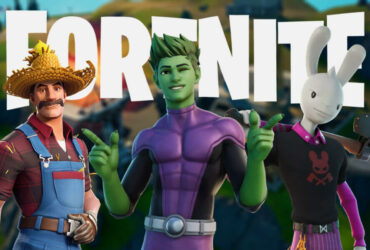 Fortnite Hayseed, Beast Boy, and guggimon at io base