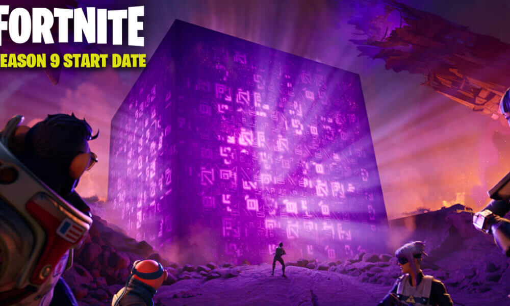 Fortnite characters looking at the cube