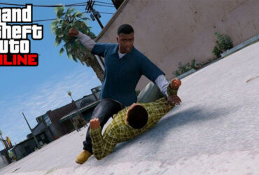 Franlin punching someone in GTA V