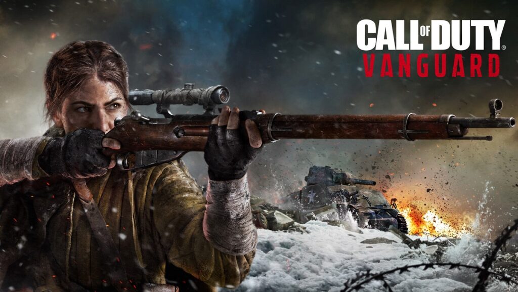 Polina disparando en Call of Duty Vanguard