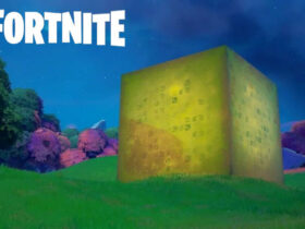 Gold cube in Fortnite