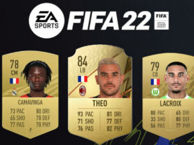 FIFA 22 Ultimate Team cards with logo