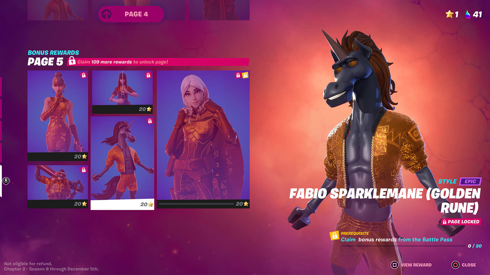 Fortnite Golden Rune Super Style para Fabio Sparklemane