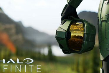 Master Chiefs helmet in Halo Infinite