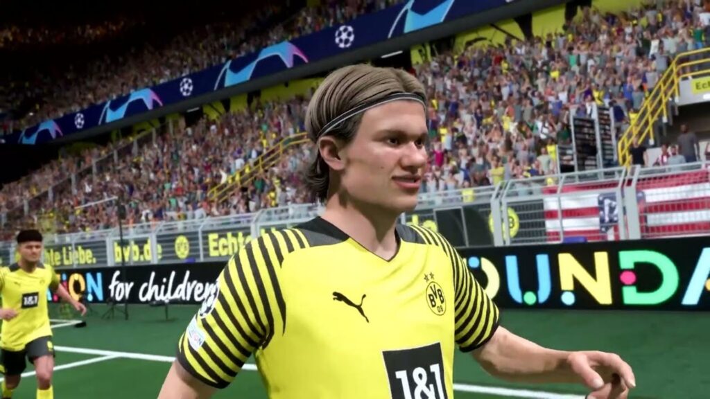 erling haaland celebrando en fifa 22