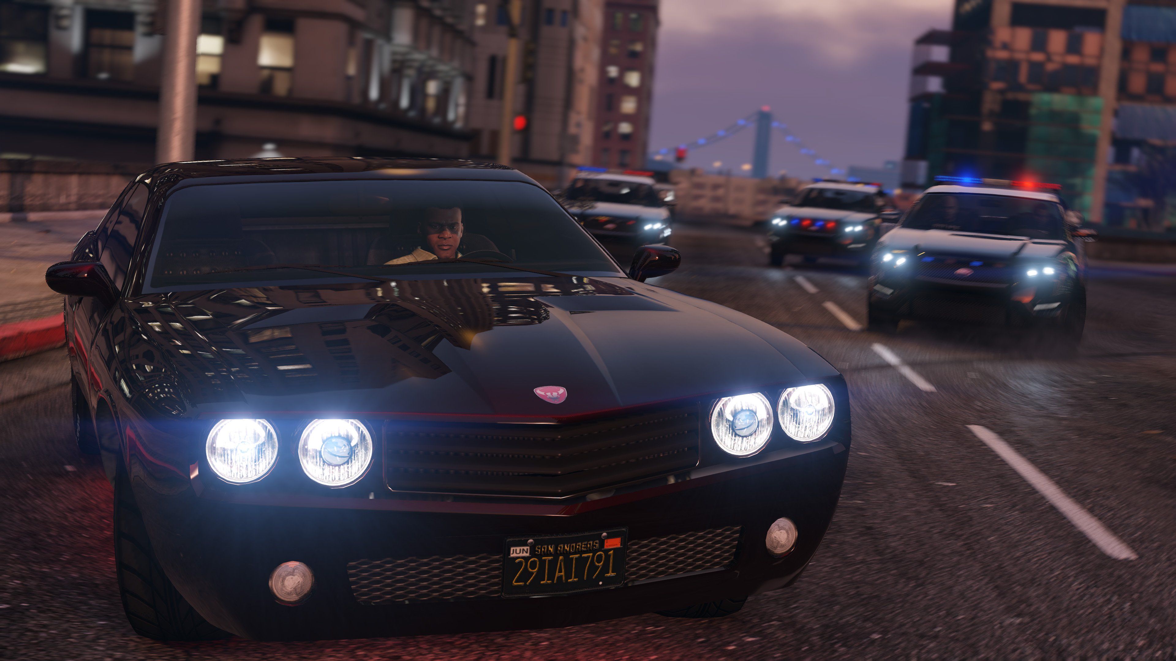 Franklin conduciendo en GTA Online