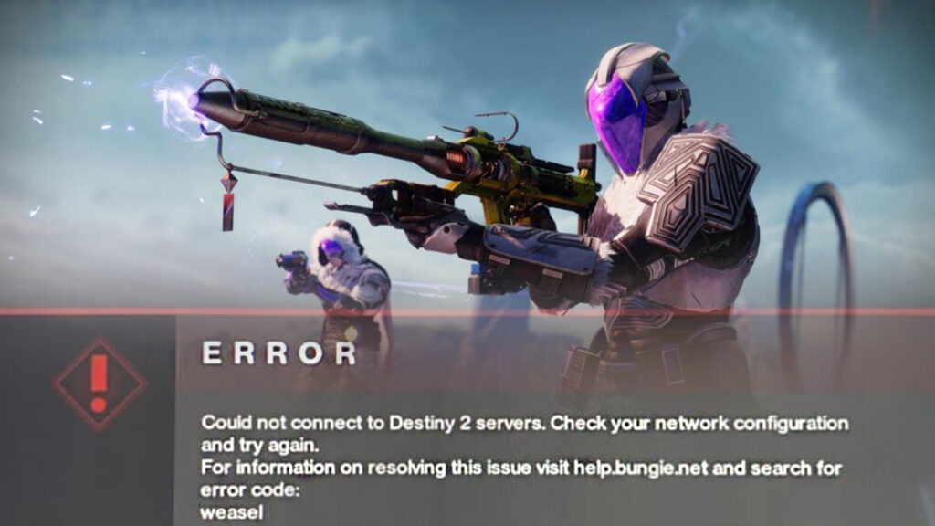 Destiny 2 código de error comadreja