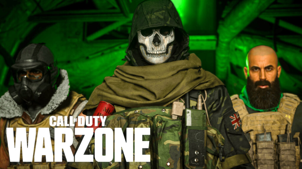 personajes de warzone frente a cámara