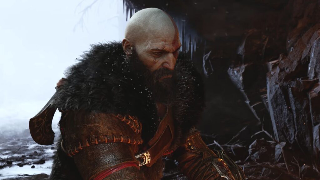 kratos sentado en dios de la guerra ragnarok