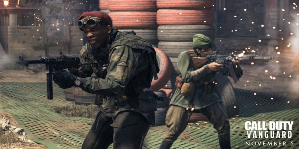 Personajes de Call of Duty: Vanguard luchando en la batalla