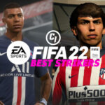 FIFA 22 strikers behind logo