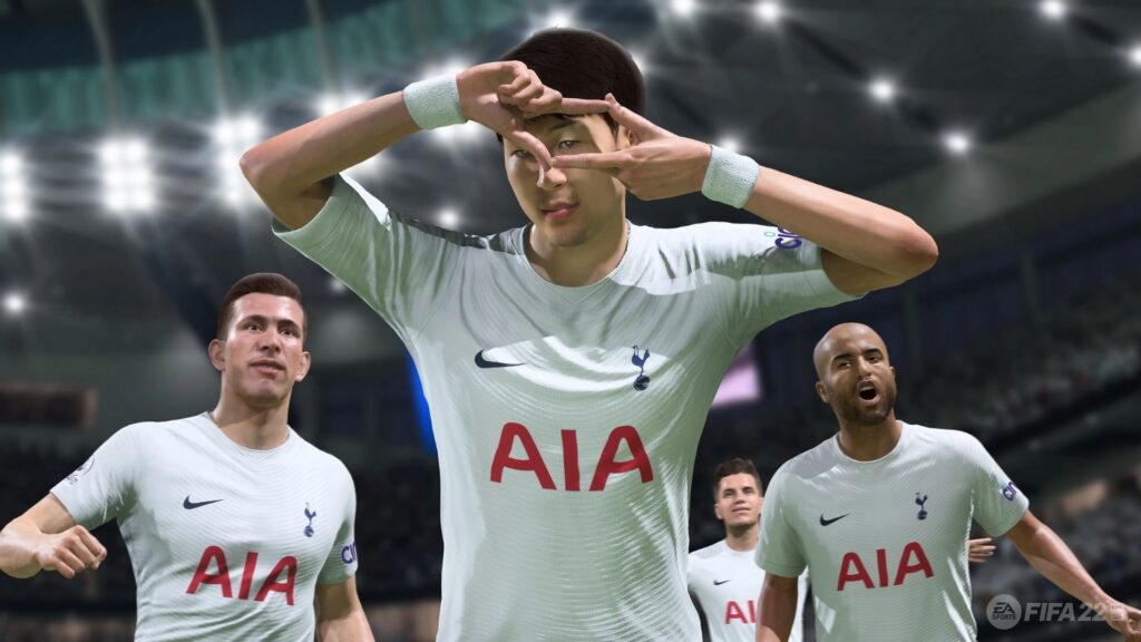 hijo de heung-min celebrando en fifa 22