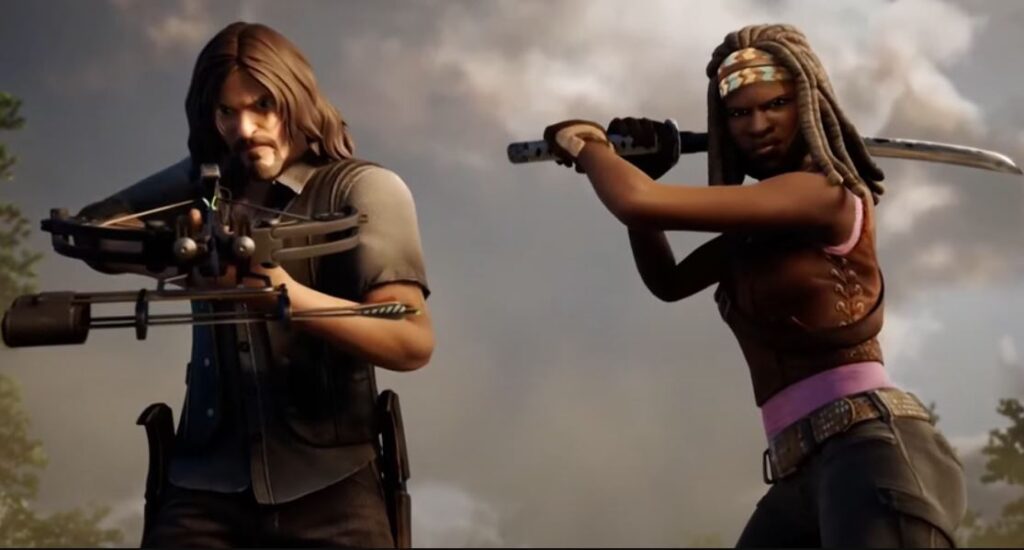 Pieles cruzadas de Daryl y Michonne Fortnite
