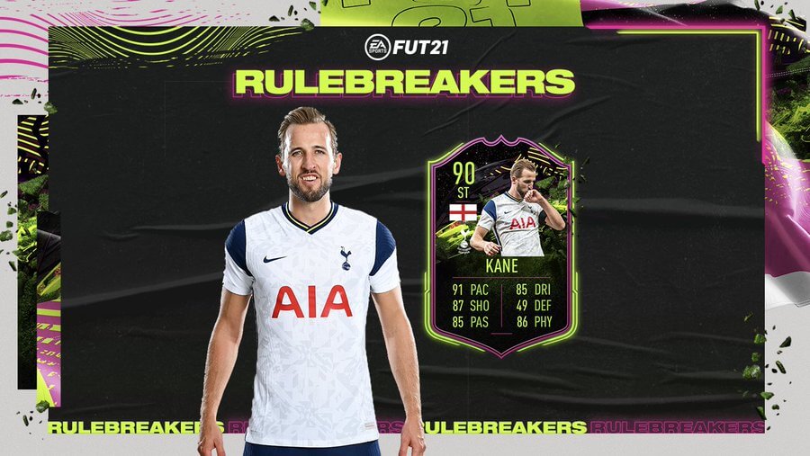 Tarjeta de Harry Kane Rulebreakers