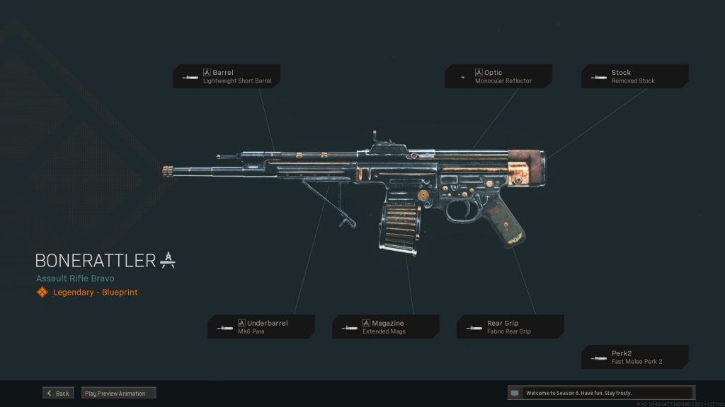 Plano STG44 de cascabel de huesos en Warzone