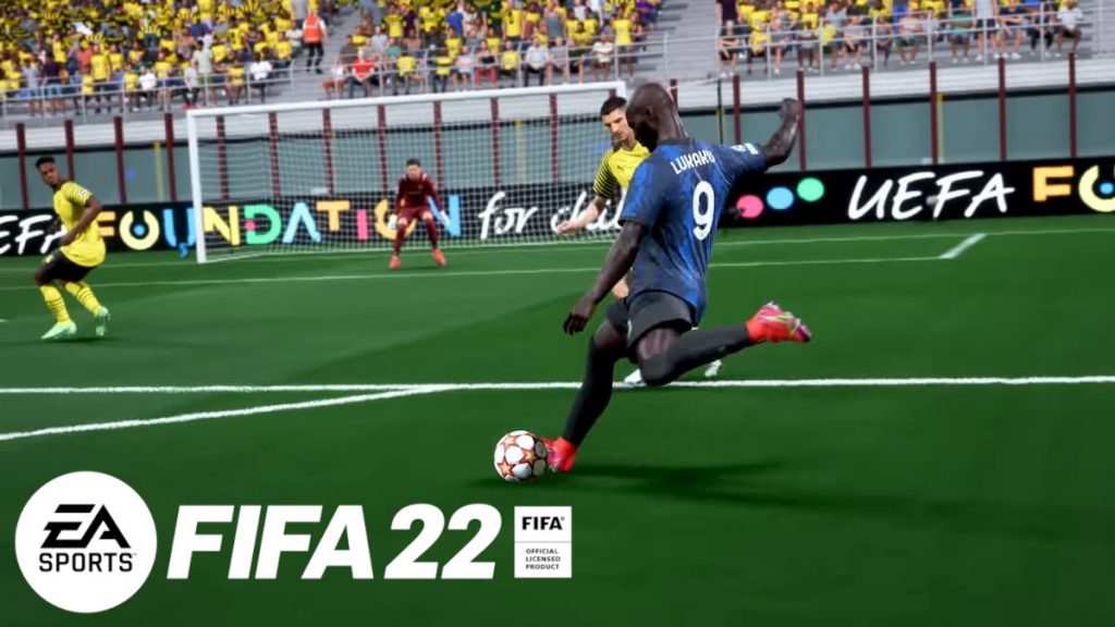 Jugador disparando en FIFA 22