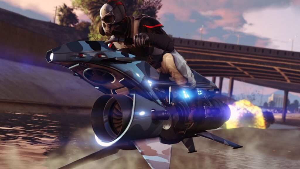 jugador montando un pegassi oppressor en gta online