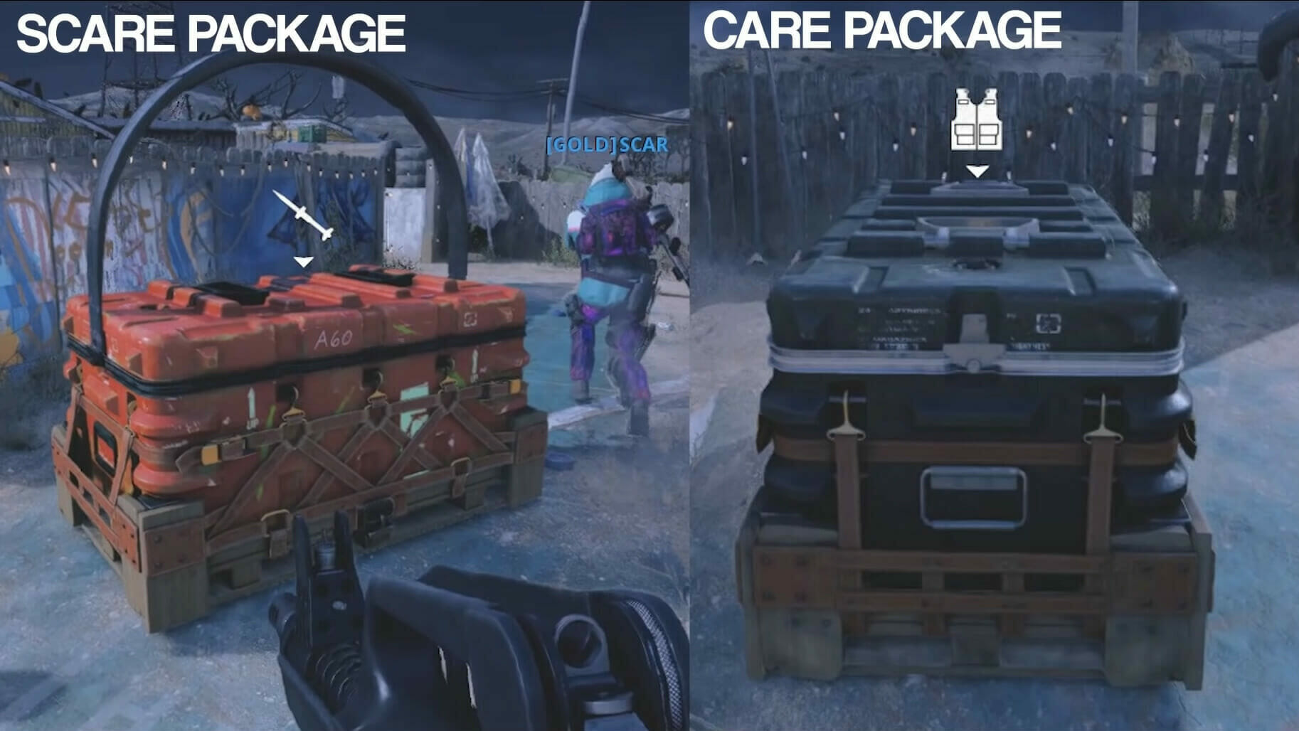 Comparación del paquete Scare Package y Care Package BOCW