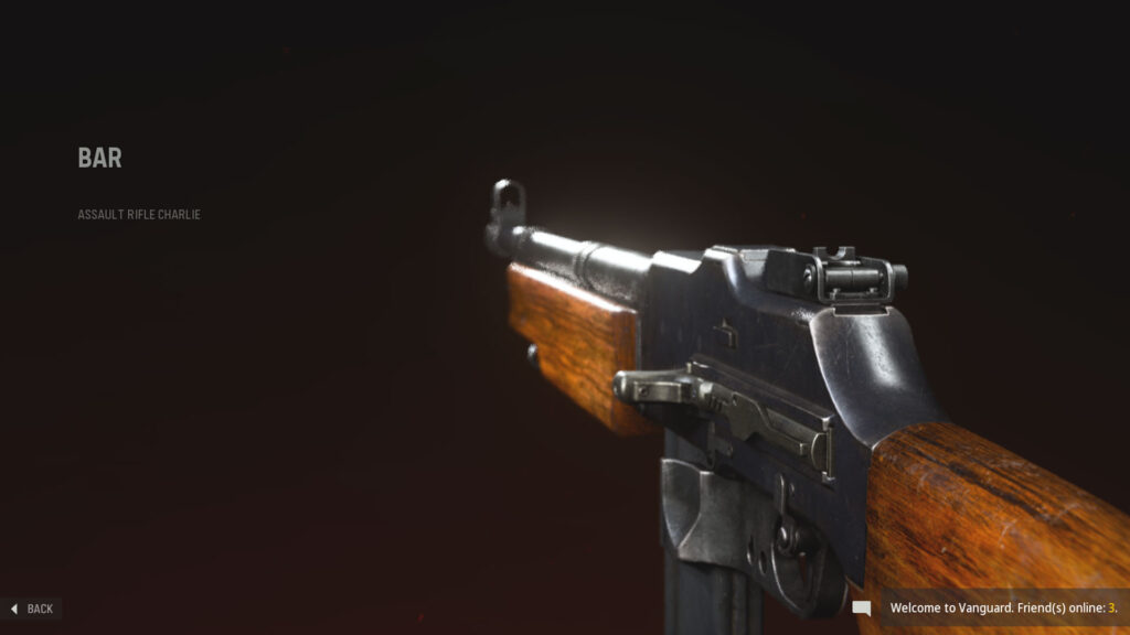 Fusil de asalto BAR en cod vanguard