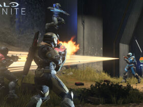 Halo Infinite spartans firing weapons