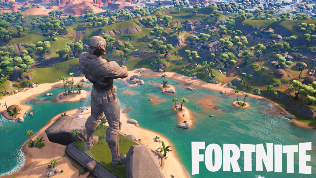 Estatua de la Fundación en el mapa del Capítulo 3 de Fortnite