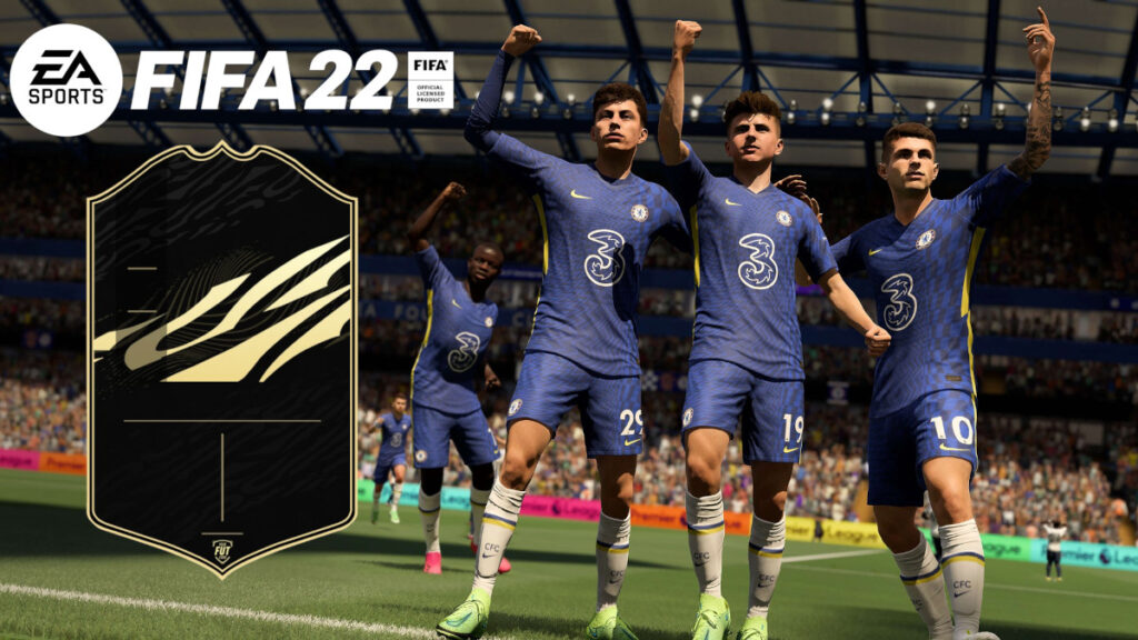 Jugadores del Chelsea celebrando en FIFA 22