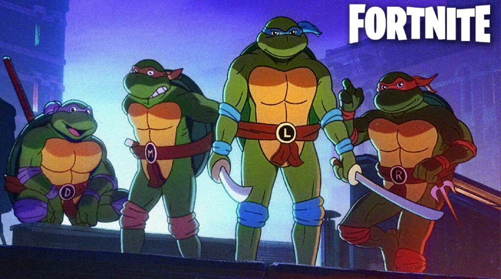 Leonardo, Donatello, Miguel Ángel y Rafael en TMNT